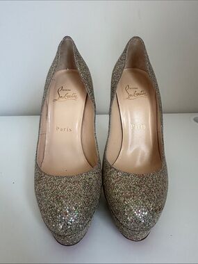 Christian Louboutin Multicolor Glitter Platform Pumps